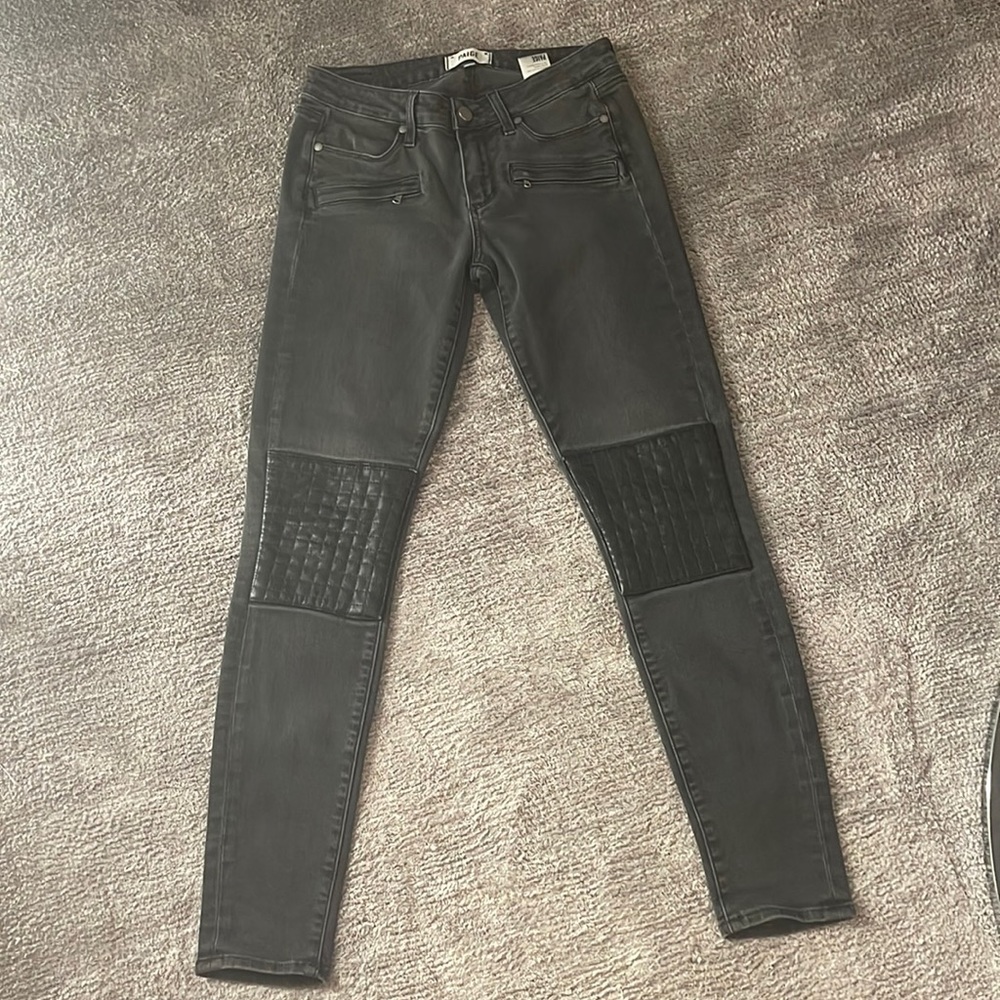 Paige Jeans with Zippers / Leather